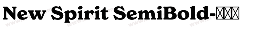 New Spirit SemiBold字体转换
